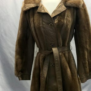 Vintage England made faux fur coat