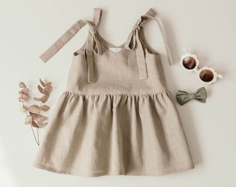 Sand Girl Linen Top with Shoulder Bow Straps/Ties and V neckline at Front and Back || Spring/ Summer Outfit || Photography Props