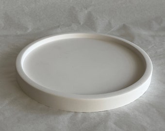 Plateau rond XL - bol rond en béton - bol en plâtre céramique - assiettes de plateau - plateau de bijoux - sous-verres pour bougies - béton - plat