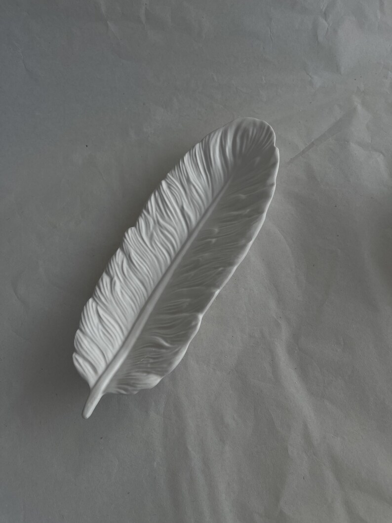 FEATHER Tray Concrete Dish Jewelry Tray Plant Feather Bowl Tray
