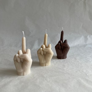 MIDDLE FINGER Candle VEGAN middle finger candle hand hand candle funny candle gift ideas decoration candles image 8