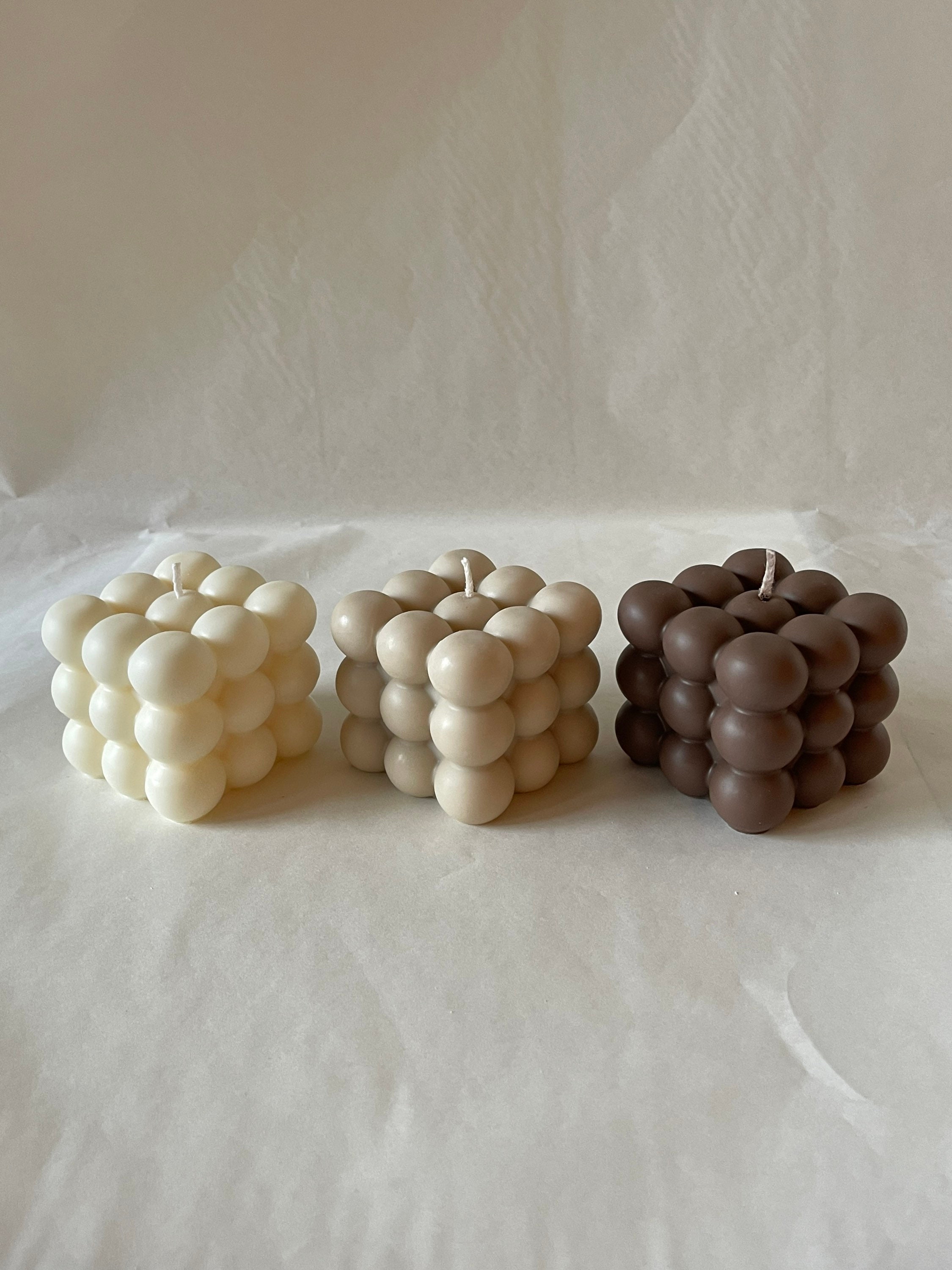Bougie Bubble - Vegan Bougies Faites à La Main Bougie Bulle Cube Idées de Décoration Inspiration Pas
