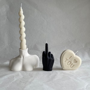 MIDDLE FINGER Candle VEGAN middle finger candle hand hand candle funny candle gift ideas decoration candles image 2