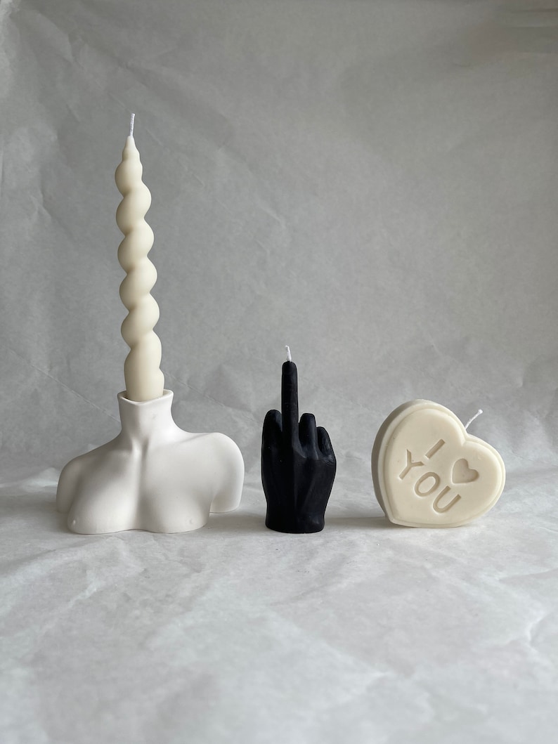 MIDDLE FINGER Candle VEGAN middle finger candle hand hand candle funny candle gift ideas decoration candles image 2