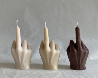 MIDDLE FINGER Candle - VEGAN - middle finger candle - hand - hand candle - funny candle - gift ideas - decoration - candles