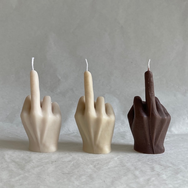 MIDDLE FINGER Candle - VEGAN - Mittelfinger Kerze - Hand - Handkerze - Funny candle - Geschenkideen - Dekoration - Kerzen