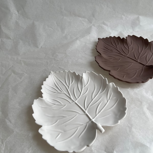 LEAF Tray - Concrete - Dish - Schmuckablage - Pflanze - Blatt - Schale - Tablett - Dekoration - Untersetzer - Aufbewahrung Kerze Schmuck