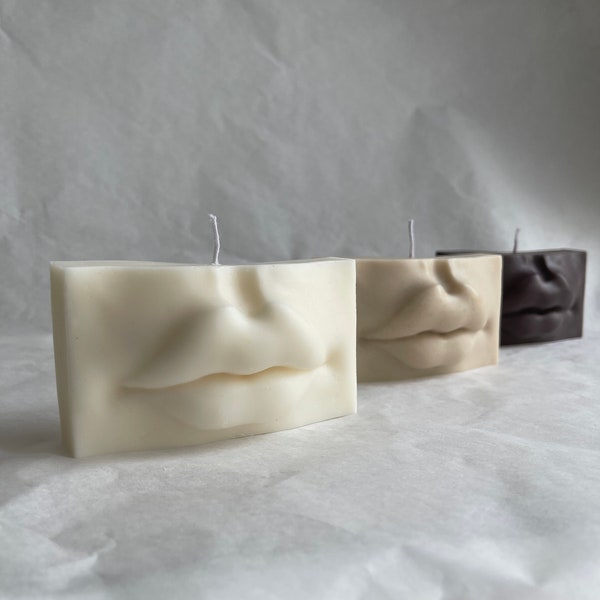 Bougie LIPS - VEGAN - Bougies à lèvres - Bougie buccale - Statue - minimal - Bougie - Cadeau - Idée cadeau - Bougies buccales - Bougie visage - Lèvres