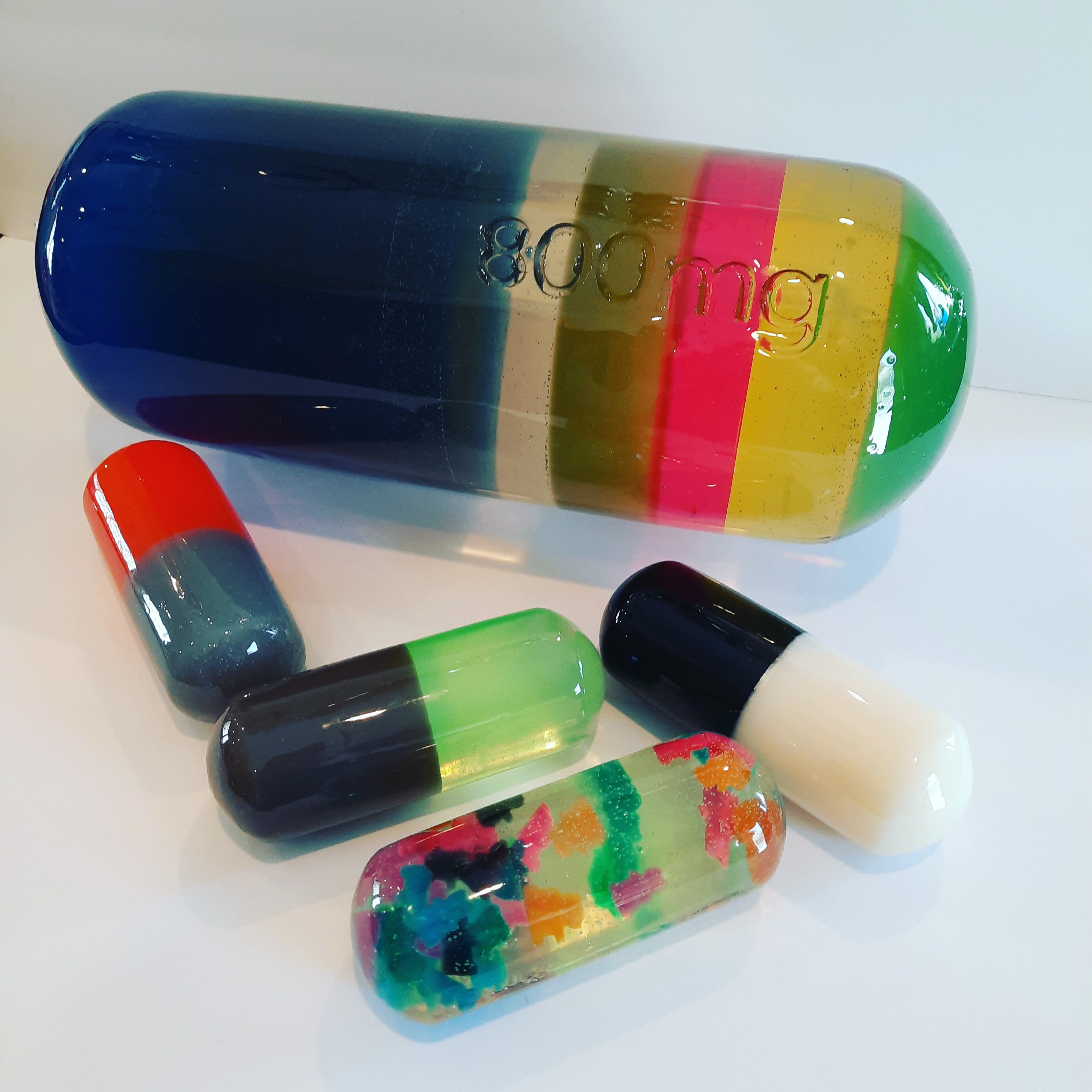 PopArt resin pill resin pill custom pill pharmacy handmade Etsy