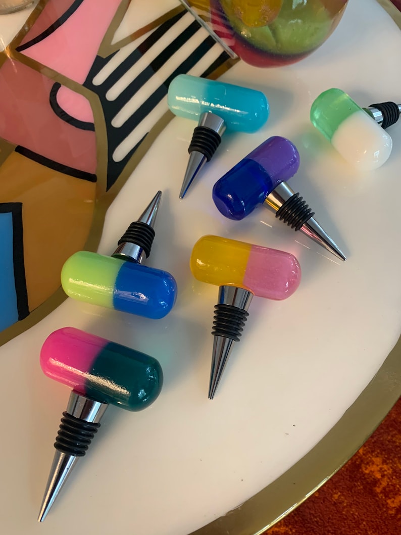 Custom Pill Bottle Stopper You Choose Colors Wine Stopper - Etsy