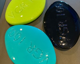 Giant Resin Pill Sculpture, Custom Color Pop Art Tablet (10 Inch)