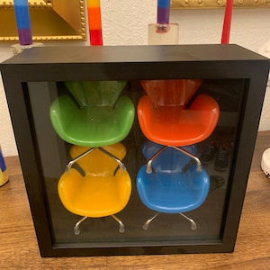 Pop art shadow box office chairs 12x12