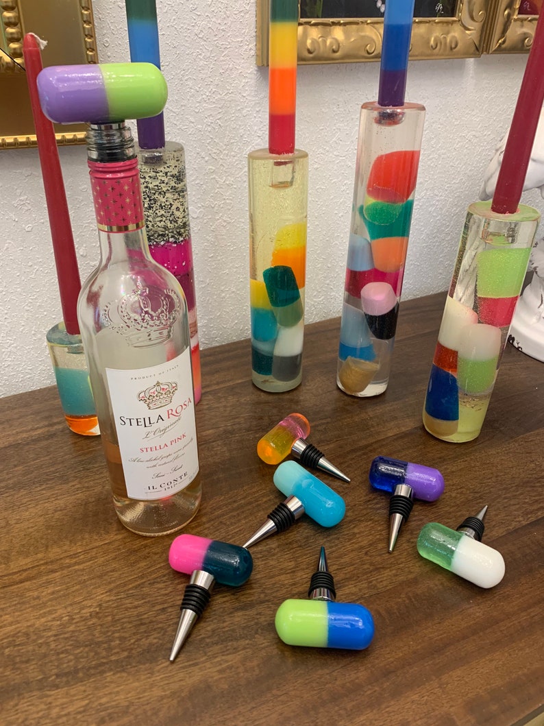 Custom Pill Bottle Stopper You Choose Colors Wine Stopper - Etsy