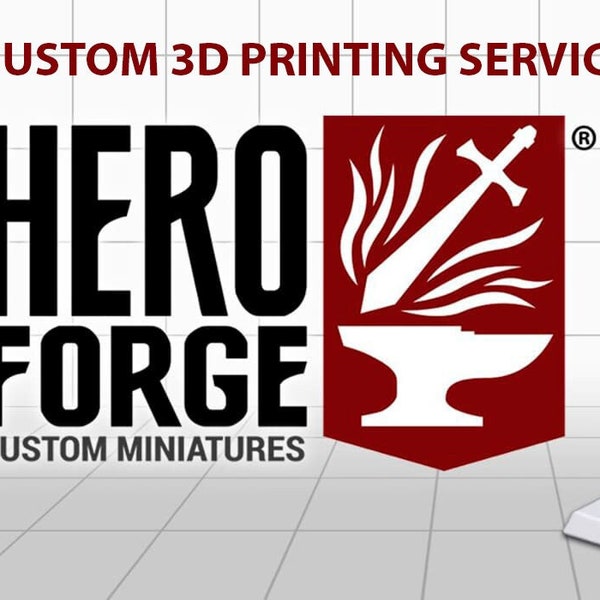 Custom Hero Forge Figure 3D Printing Service - 28mm 32mm scale Tabletop Miniature