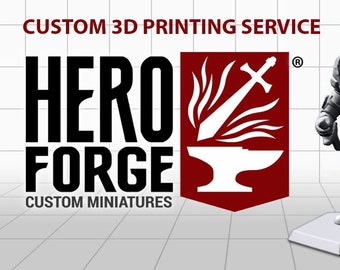 Custom Hero Forge Figure 3D Printing Service - 28mm 32mm scale Tabletop Miniature