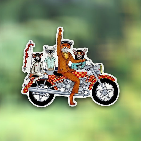 Waterproof Vinyl Sticker | Clear Vinyl Sticker | Fantastic Mr Fox Inspired Art