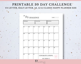 30 Day Challenge | Fitness Tracker | Workout Planner | Weight Loss Tracker | Health Planner