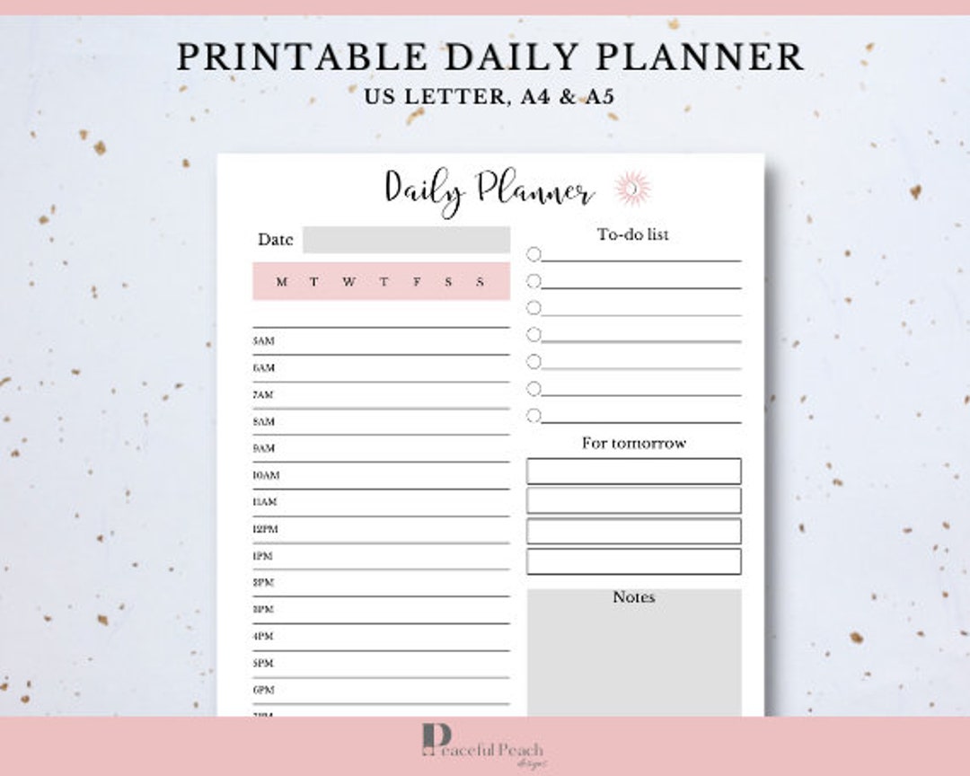 Daily Planner | to Do List | Habit Tracker | Printable Planner ...