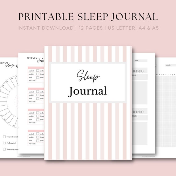 Sleep Journal | Printable Planner | Dream Journal | Health Planner | Sleep Tracker | Instant Download