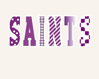Custom Mascot Variety Pattern Font PNG • Team Spirit Letter Design • Digital Download