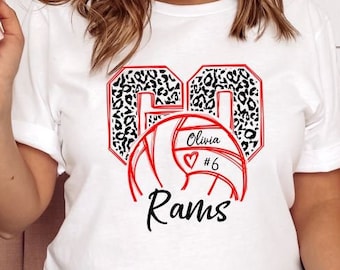 Custom Leopard Volleyball PNG: School Team Design (Digital Download)