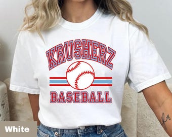 Krusherz Baseball PNG: Carolina Blue & Red (pobieranie cyfrowe)