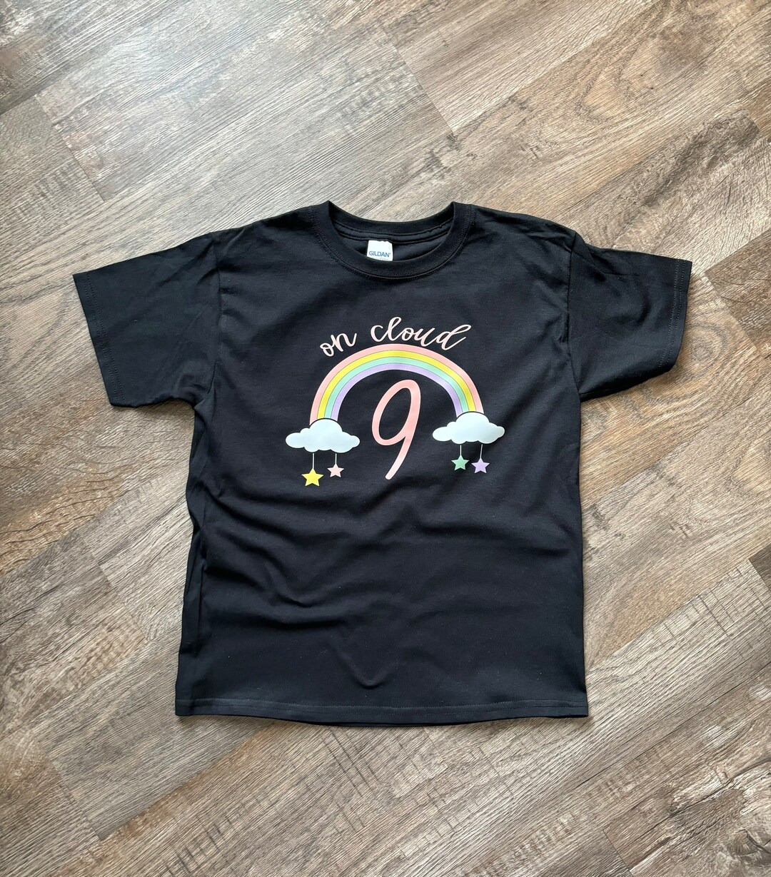 On Cloud 9 Birthday Shirt PNG: Rainbow 9-year-old (digital Download) - Etsy
