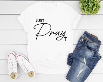 Just Pray Cross SVG: Easter Christian Design (Digital Download)