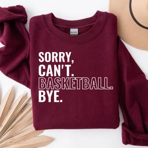 Przepraszam, nie mogę. Koszykówka. Bye PNG, Basketball Mom PNG, Cute Basketball Design, Digital Download, PNG File, Retro Printable, Transparent