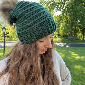Ridgemont beanie, winter crochet hat, ribbed beanie, knit winter hat, ski beanie, slouchy fit, versatile winter wear