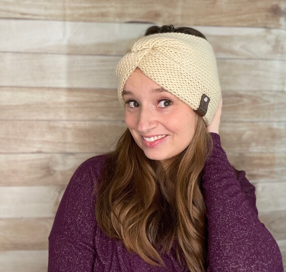 Ear warmers, messy beanie buns, wash cloths Headwrap | Messy Bun Hat | | Headband | Winter Headband  main image 2
