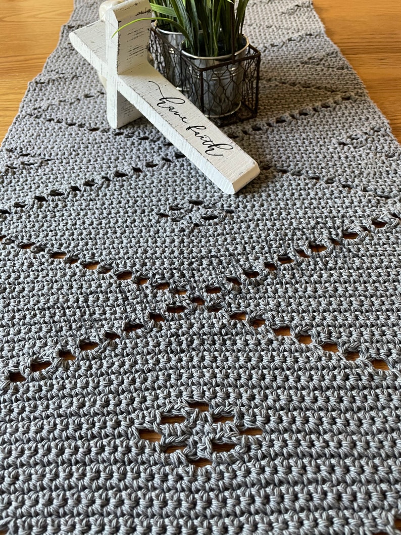 PATTERN Diamond Boho Table Runner, Table Runner, Crochet Pattern