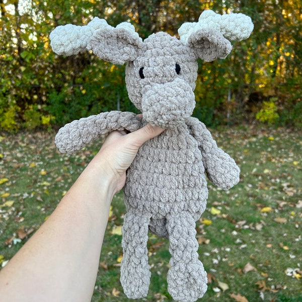 Monty the Moose, baby lovey, baby snuggler, baby shower gift, moose lovey, baby toy, security blanket, moose stuffed animal