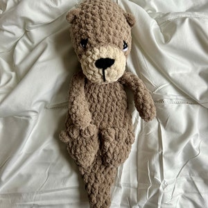 Oslo de Otter, baby lovey, baby snuggler, baby shower cadeau, otter lovey, babyspeelgoed, veiligheidsdeken, otter knuffeldier