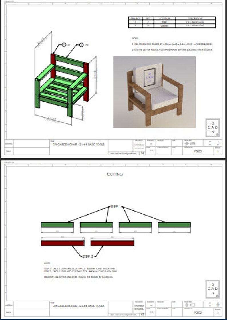 DIY OUTDOOR CHAIR Plans / Build Your Own / Patio Furniture 2x4 Lumber