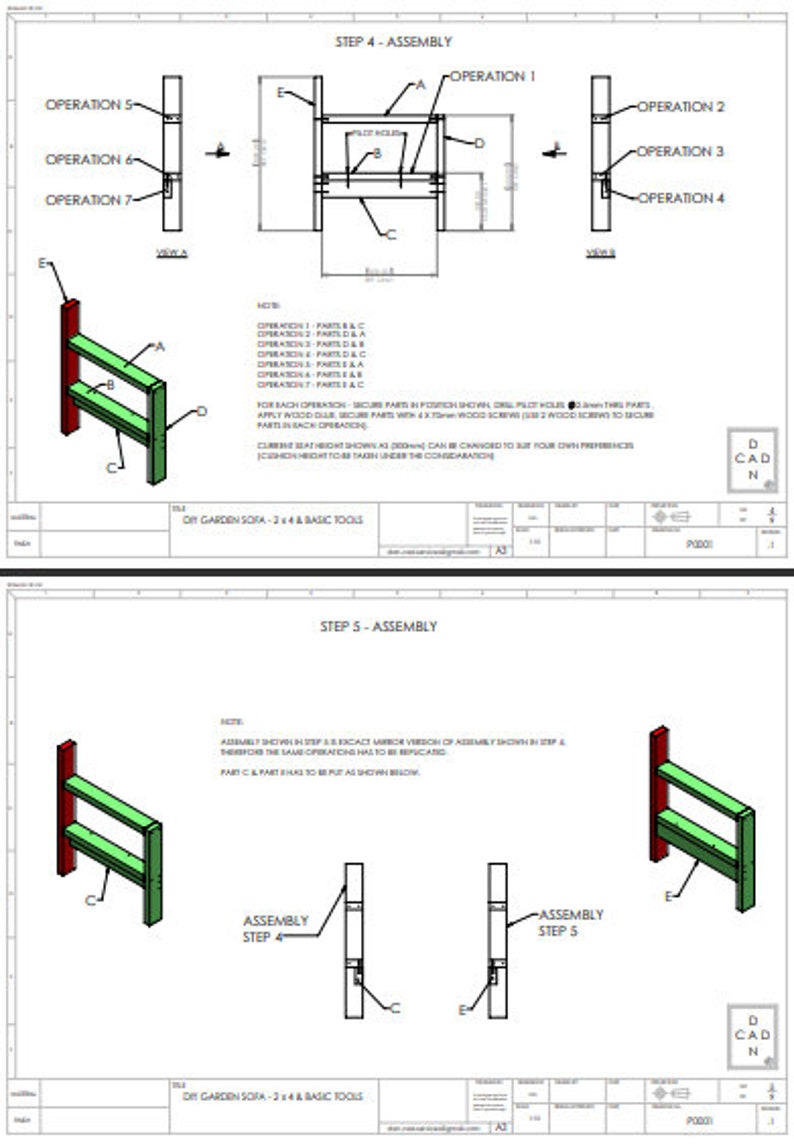 DIY OUTDOOR SOFA Plans / Build Your Own / Patio Furniture 2x4 Lumber - Etsy