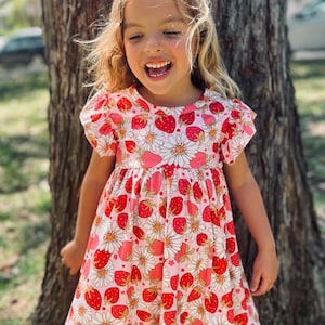 Strawberry Twirl Dress: Fun Summer Outfit (Sizes 2-8)