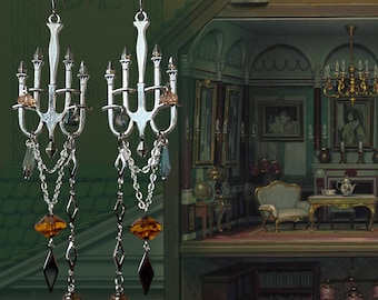Lovely Home || Arrietty Inspired Earrings, Ghibli Inspired Earrings, Chandelier Earrings, Dangly Earrings, Unique Earrings