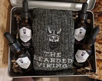 The Full Original The Bearded Viking Beard Oil Fragrance Gift Set With Or Without a Beanie