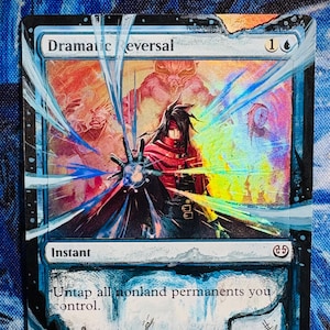 Final Fantasy Alter Dramatic Reversal MTG Magic the Gathering Altered Art Black and White