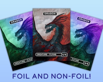 1x *Foil* ドラゴンスピリット カスタム オルタード トークン - Etsy 日本