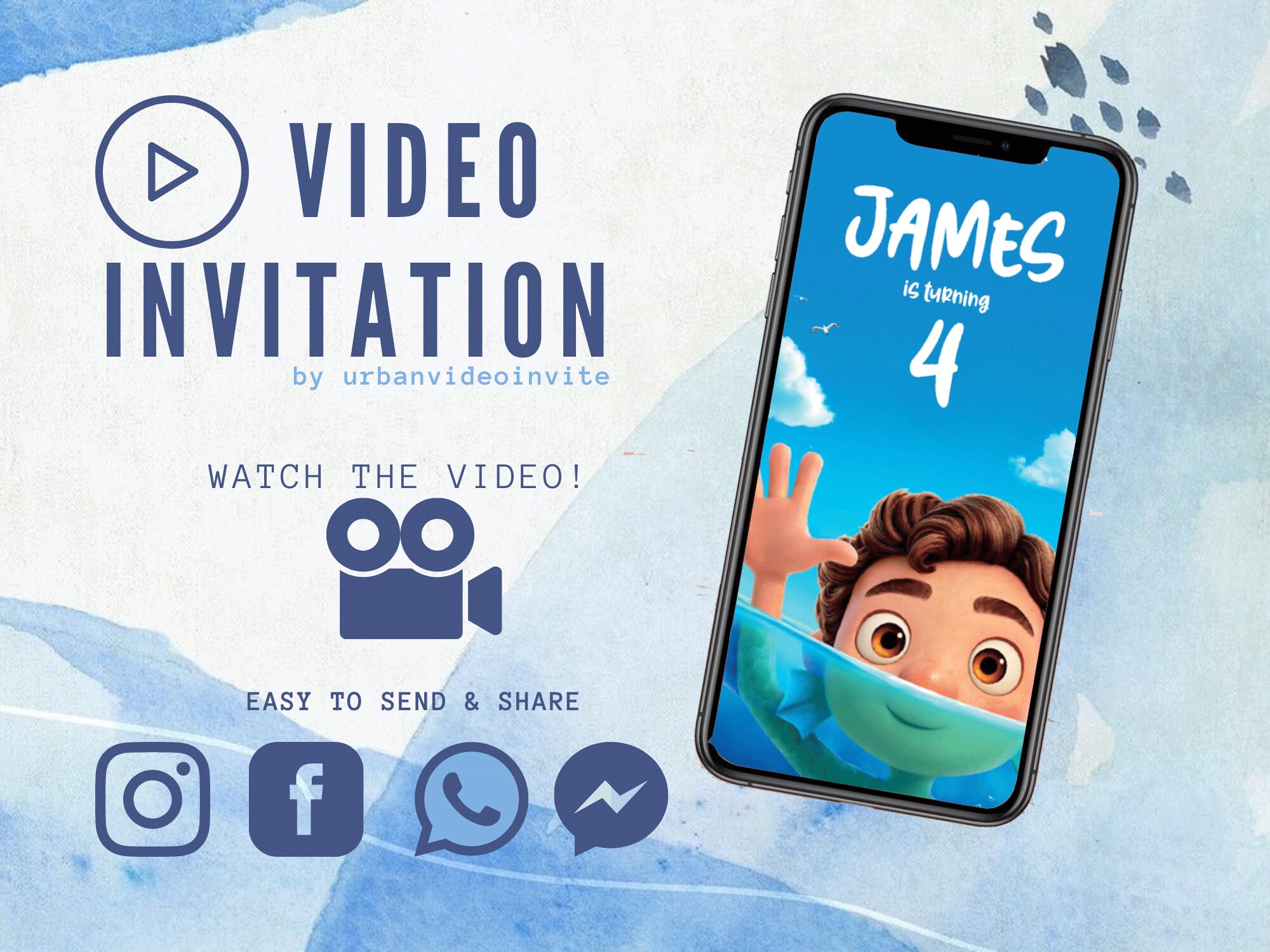 Luca Invitation, Luca Video Invitation, Party, Birthday, Luca ,Birthd…