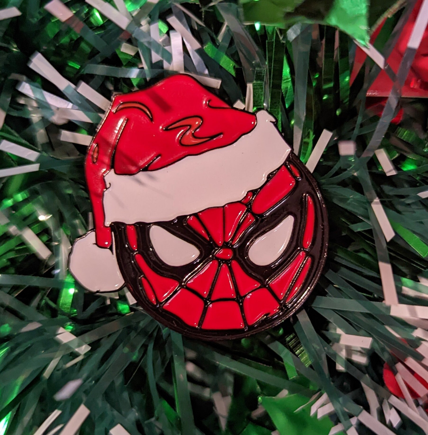 Santa Spidey Pin Etsy