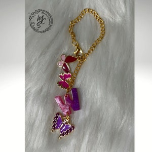 Dije de mariposa personalizado para vaso: Accesorio con inicial