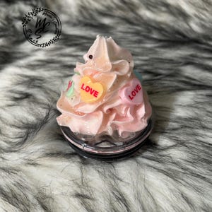 Whipped Cream Topper, Resin Love Hearts Decoration, Removable Cup Lid Topper, Fake Whipped Cream, Romantic Topper, valentines Tumbler Topper