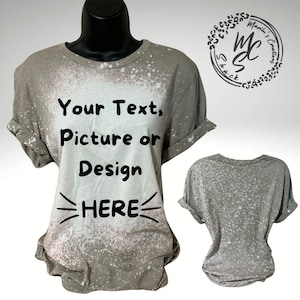 Personalisiertes gebleichtes T-Shirt: Personalisiertes Text / Bild T-Shirt