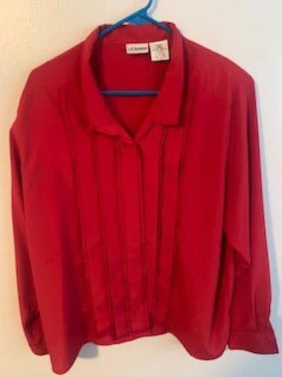 Plus Size vintage red top