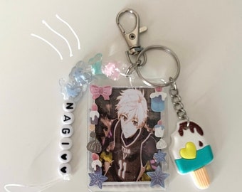 Blue lock/ Customizable anime photo keychains! / double sided/