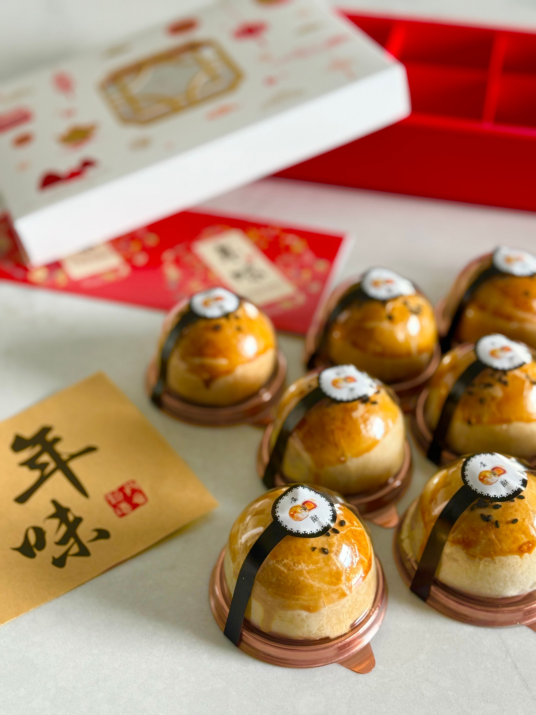 6pc-traditional Asian Chinese Pastries Mooncakes Gift Box