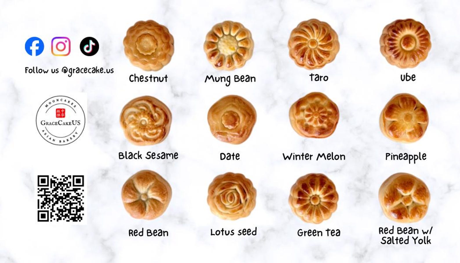 Handmade 12pc 50g Traditional Chinese Mooncakes, Mid-Autumn Festival, Lunar New Year. 纯手工中国传统月饼。